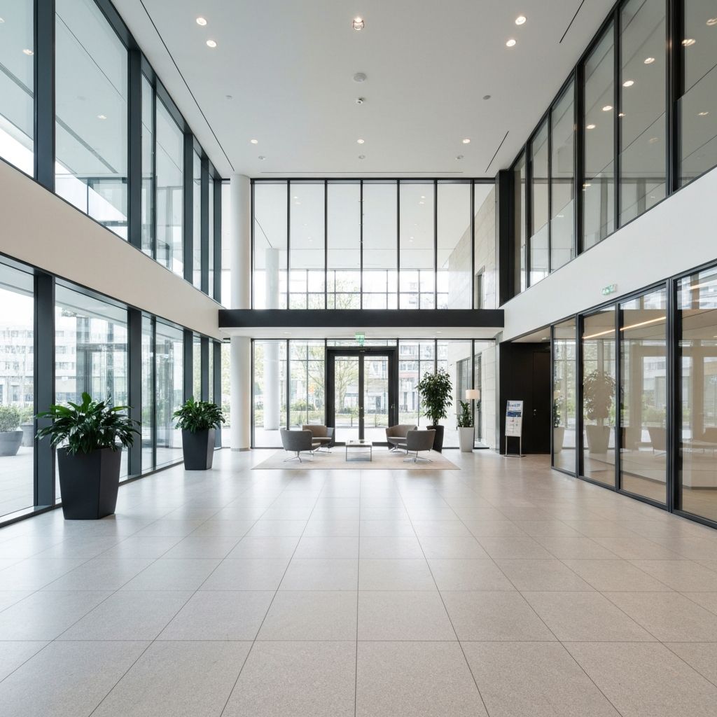 Modernes Bürogebäude in München — sauber und gepflegt